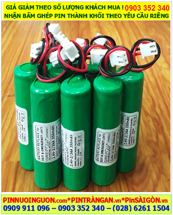Pin đèn Exit thoát hiểm 2.4v-2/3AA350mAh, Pin đèn sự cố khẩn cấp 2.4v-2/3AA350mAh, Pin sạc 2.4v-2/3AA350mAh